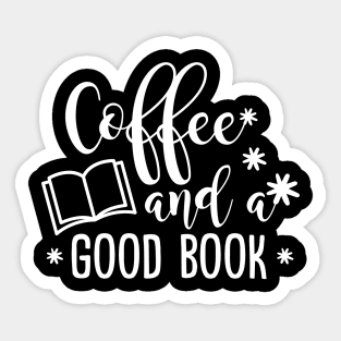 Coffee and a good book Sticker